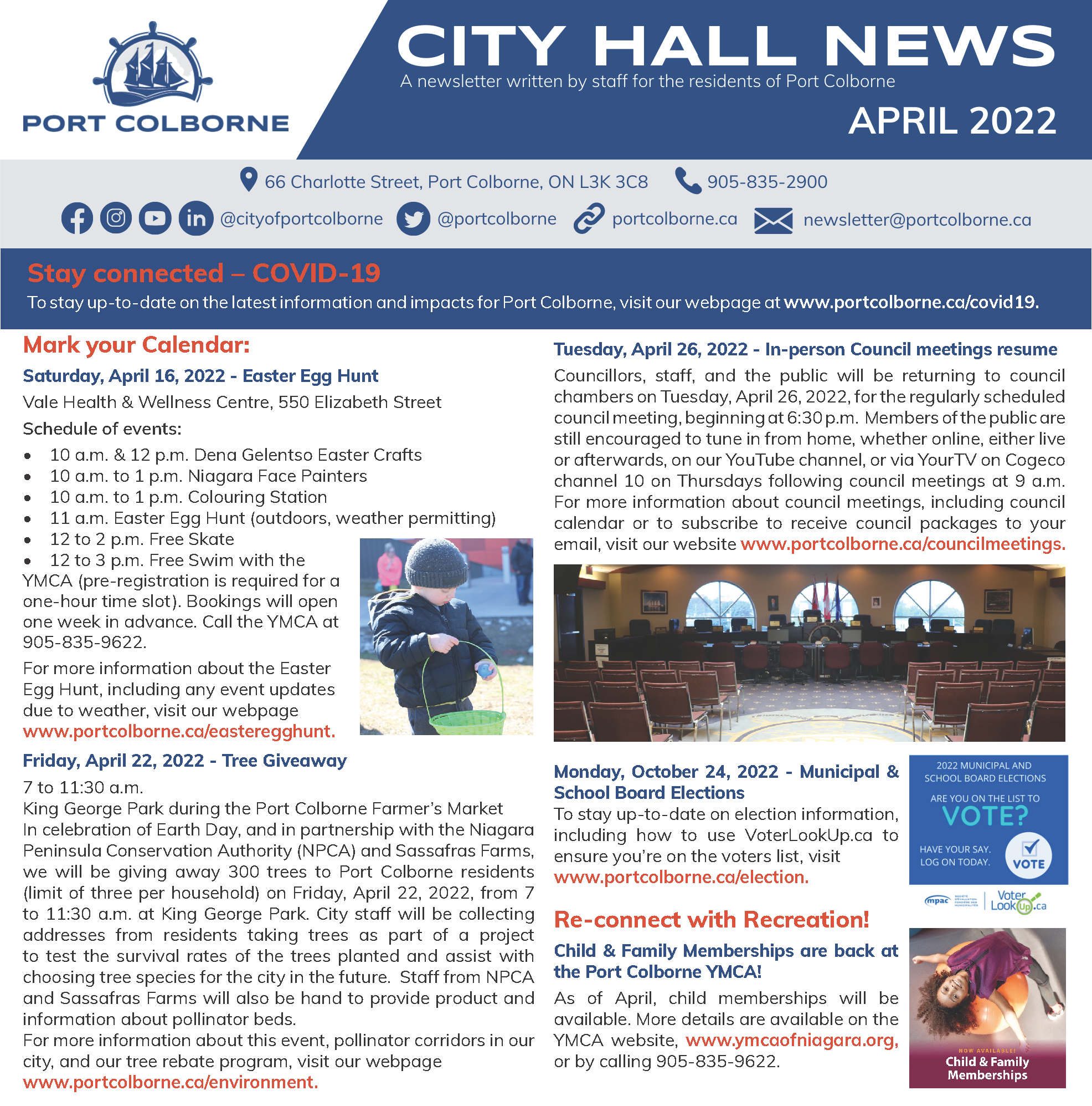 Front page of City Hall News 